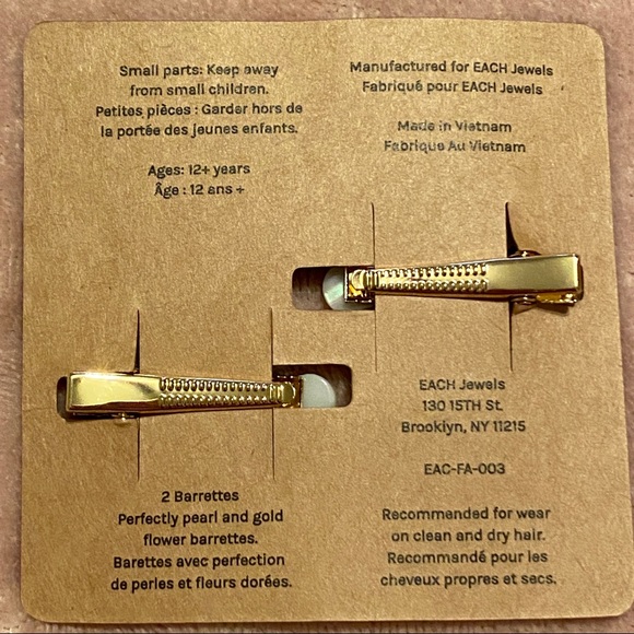 New Each Jewels Iridescent Barrettes - Picture 3 of 4